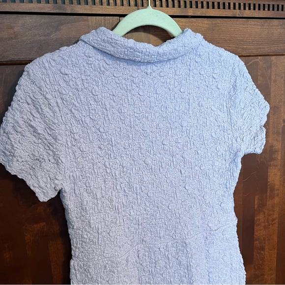 Lavender Textured Midi Dress #LK2 - Picture 6 of 16